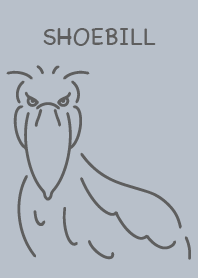 ハシビロコウ シンプル グレー