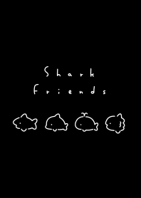Shark Friends/ Black, white line