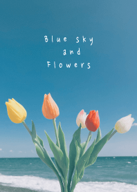 Blue sky and flowers_04