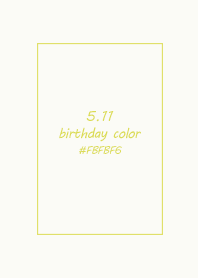 birthday color - May 11
