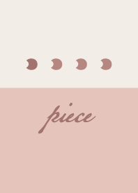 粉色米色 <月亮>