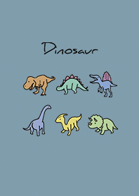 ベージュと青 : 恐竜