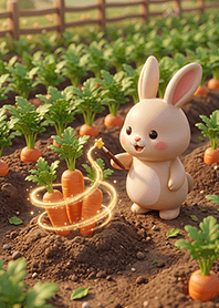 The bunny is toddling along 2