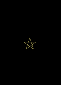 simple star - black gold