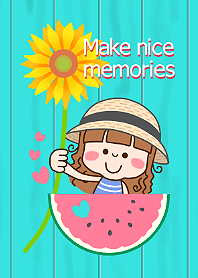 Refreshing woman (summer)