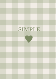 SIMPLE HEART -check greenbeige-(JP)
