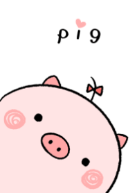 bow pig (white of pair)