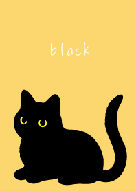 Black Cat Holiday on light yellow