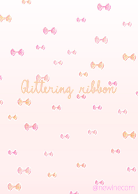 Simple pink glittering ribbon