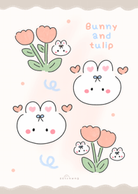 Bunny and tulip:)