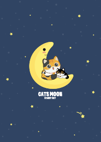 Cats Moon Sky Pacific Blue