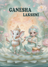 พระพิฆเนศ,พระแม่ลักษมี,ร่ำรวยรุ่งเรือง