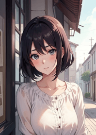 Close-up of a cute chibi girl a69FC2