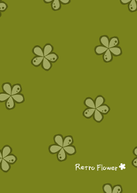 Retro flower -Green-