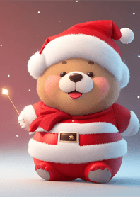 Bear in a Santa costume