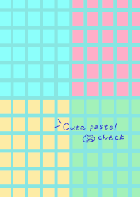 Cute pastel check<1-2>(pig)