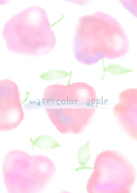 ふわふわりんご#水彩タッチ