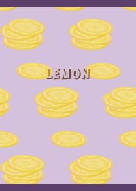 LEMON slices on purple