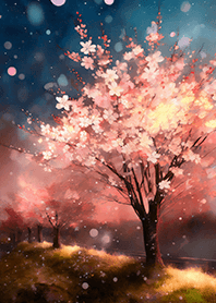 美しい夜桜の着せかえ#2445