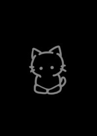 かしこいねこ 真っ黒 【シンプル】