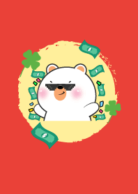 Simple White Bear Lucky Theme