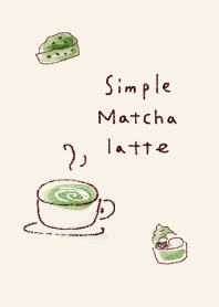 simple Matcha latte beige.