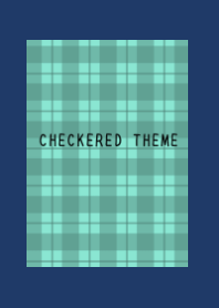MINT GREEN CHECKERED THEME/NAVY BLUE