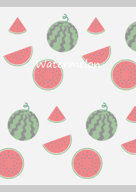 Red Watermelon on gray