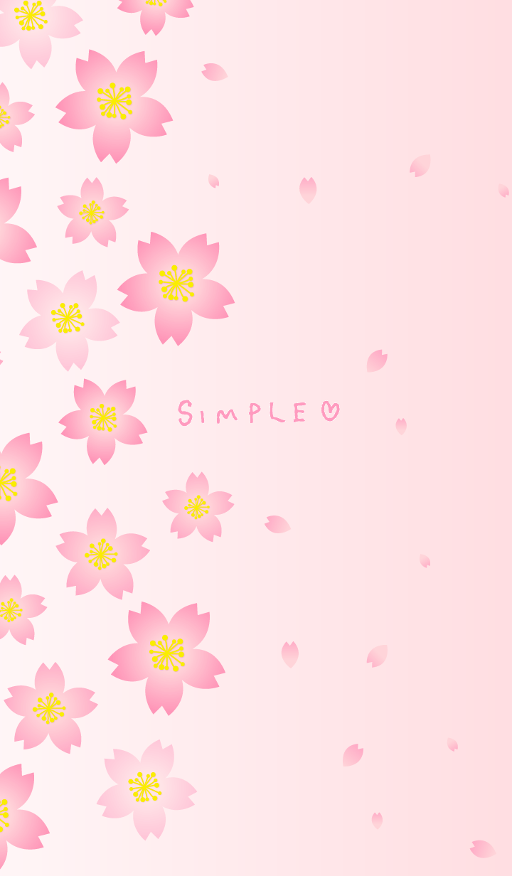 Simple cherry blossoms pink gradation3
