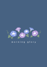 Simple flower/morning glory(indigo)