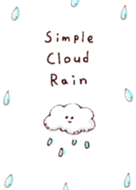 simple cloud rain White blue