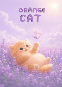 Cute Orange Cat In Lavender (JP)