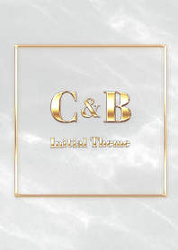 【 C&B 】Initial Theme Gold - グレー