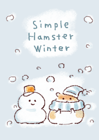 simple hamster winter white blue.