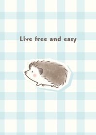 Hedgehog -slow living- 2 (blue)