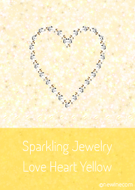 Sparkling Jewelry Love Heart Yellow
