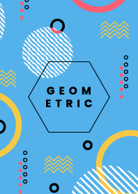 Polka Geometric Picton Blue
