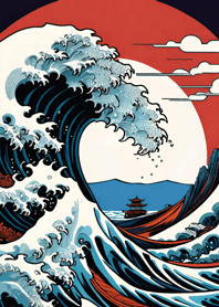 Bright Moon and Dawn A081Fa