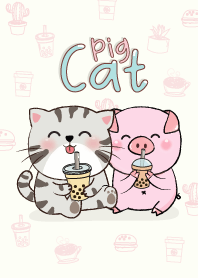 Cat & Pig Cha-Nom Kaimook.