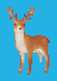 シカのドット絵のきせかえ Blue 04