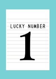 LUCKY NUMBER 1 NOTEBOOK/MINT GREEN