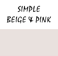 Simple beige & pink.