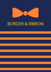 BORDER & RIBBON -Orange-