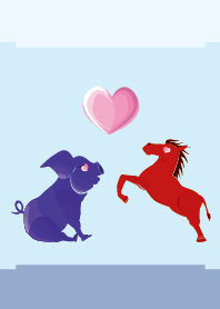 ekst Blue (Pig) Love Red (Horse)