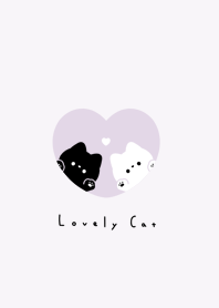 Pair Cats in Heart(NL)|purple.