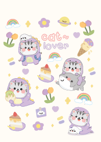 แมวน่ารัก สีม่วงเลิฟๆ