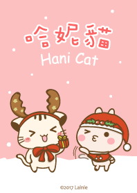 哈妮貓-粉紅聖誕