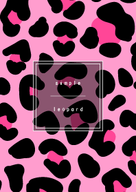 シンプルレオパード: ピンクブラック