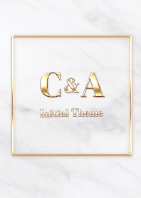 [ C&A ]  Initial Theme Gold White