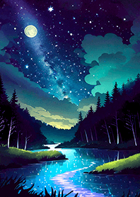 Beautiful starry night view#2961